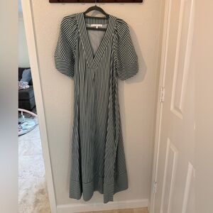 Karlie Seersucker Striped Maxi Dress